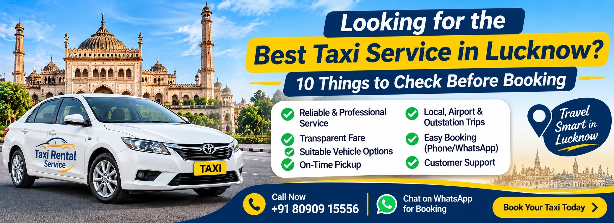 Looking for the Best Taxi Service in Lucknow? 10 Things to Check Before Booking