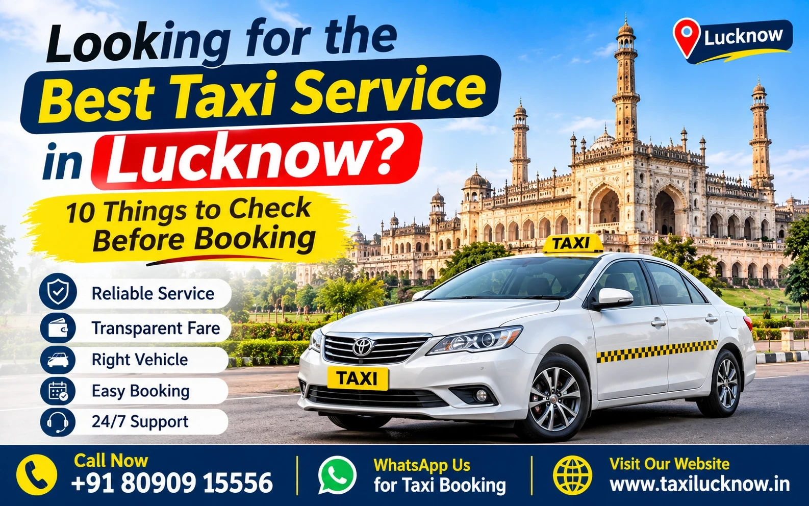 Looking for the Best Taxi Service in Lucknow? 10 Things to Check Before Booking