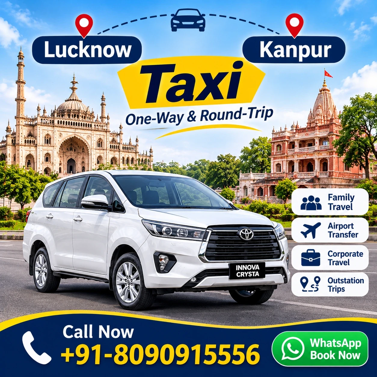 Lucknow to Kanpur taxi