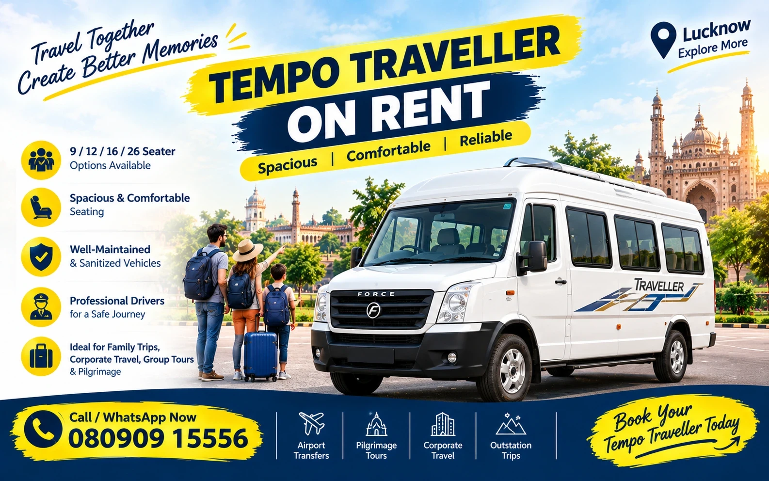 Tempo Traveller on Rent
